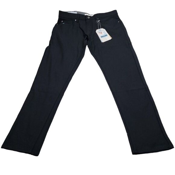 Tailor Vintage New Canaan Slim Fit Luxe Performance Tech Pants Size 32x30 Black - Picture 1 of 10